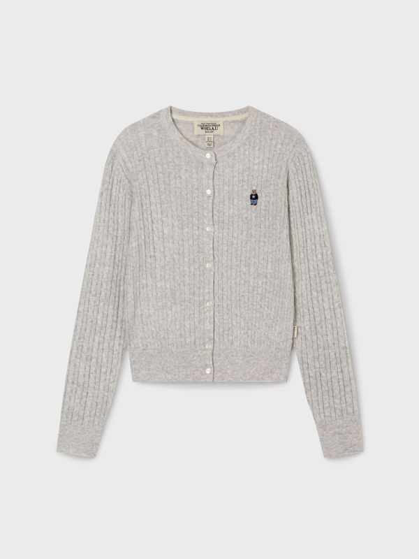 Steve High Gauge Wool Cable Cardigan
