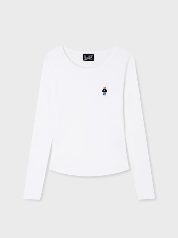 WHOAU Áo thun nữ Steve Ribbed Long Sleeve T-shirt[B]_WHLAGB851F