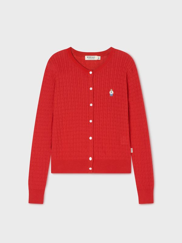 WHOAU Áo len Steve High Gauge Cable Cardigan_WHCKG2521F