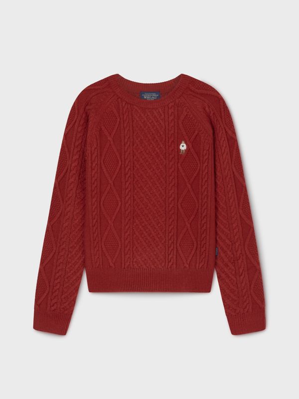 WHOAU Áo len nữ Steve Aran Cable Sweater(F)_WHKAF4T12F