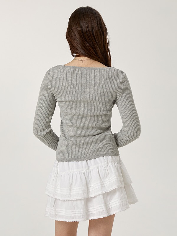Henley neck Pullover