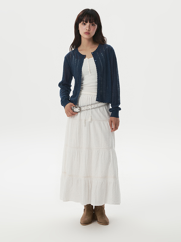 WHOAU Áo Cardiagn nữ Linen Blend Skashi Cardigan_WHCKG2523F