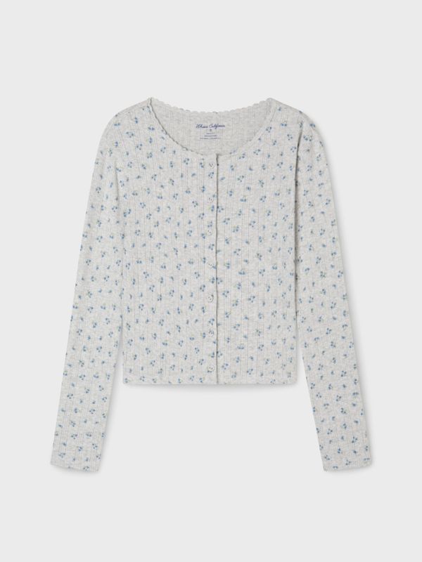 Eyelet Long Sleeve Cardigan