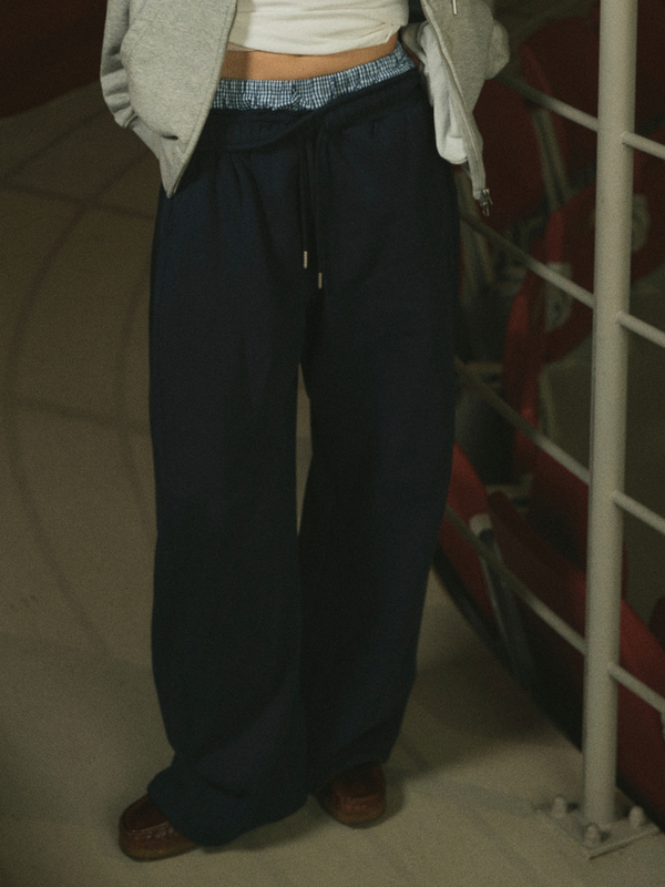WHOAU Quần dài nữ Side-tuck Wide Pants (Brushed)_WHTMGB991F