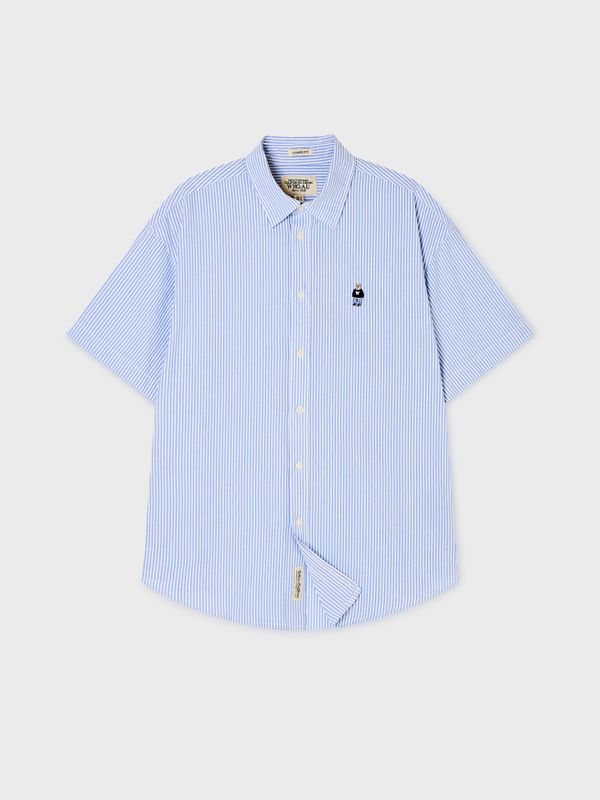 WHOAU Áo sơ mi nữ Steve Seersucker Loose-fit Shirts_WHYWG2512F