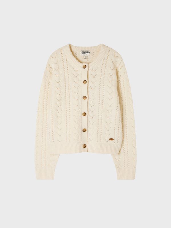 WHOAU Áo len Bokasi Punching Cardigan_WHCKGBT33F