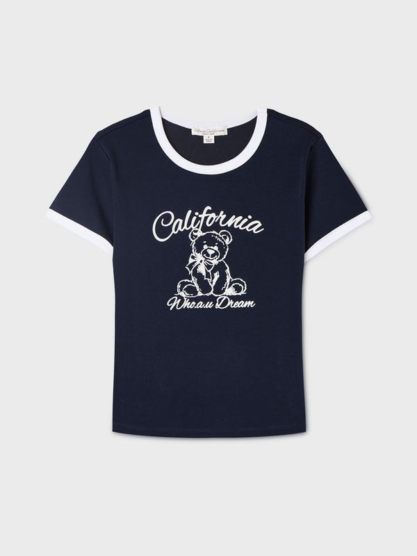 WHOAU Áo thun nữ Steve Graphic Ringer T-shirt[B]_WHRAGB753F