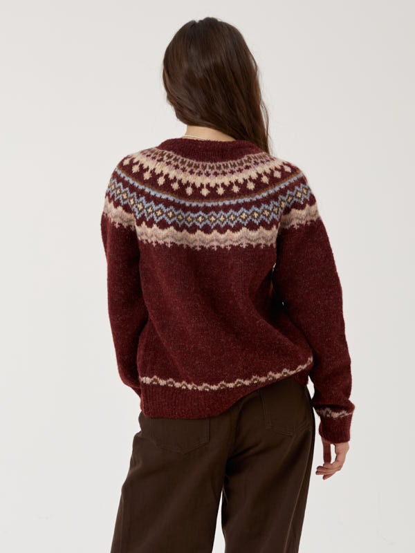 WHOAU Áo len Fair Isle Cardigan_ WHCKF4V22F