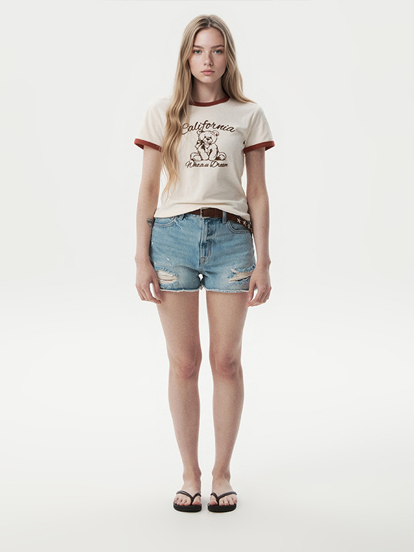 Destroyed Denim Shorts