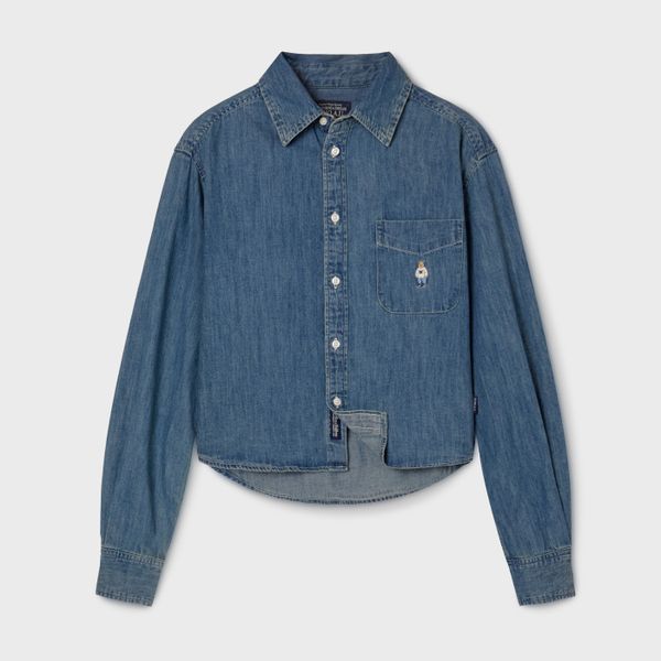 WHOAY Áo sơ mi nữ Steve Crop Denim Shirts (F)_WHYJG2334F
