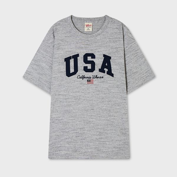 WHOAU Áo thun UNISEX USA Patch T-shirt_WHRAG2431U