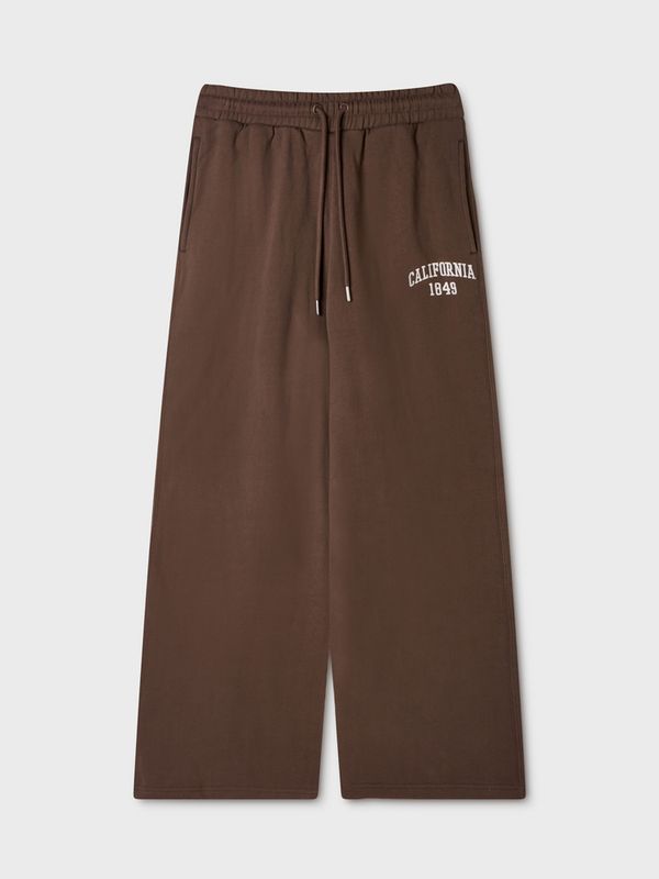 WHOAU Quần dài nữ Signature Patch Wide Pants(Brushed)_WHTMGBT21U