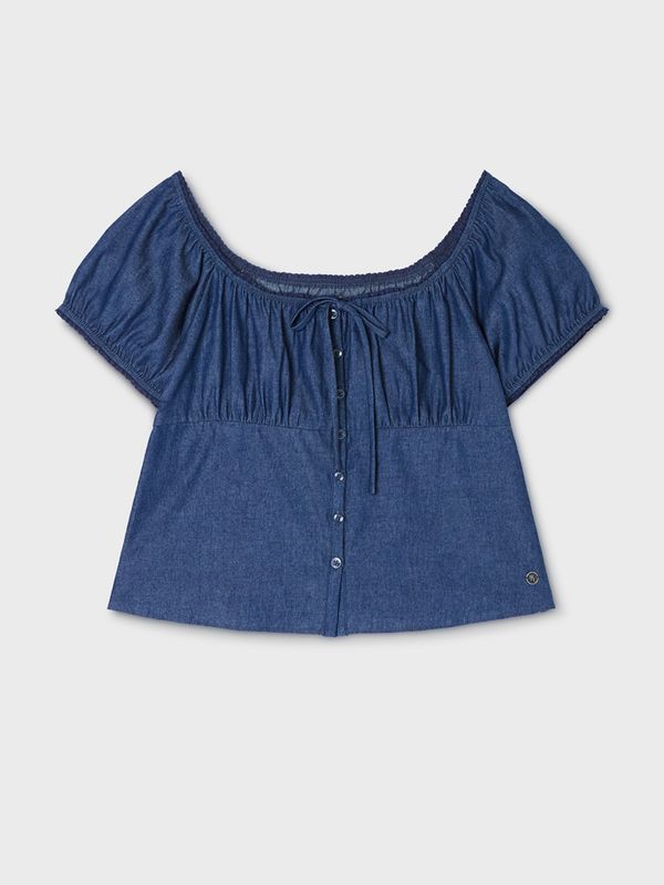 WHOAU Áo nữ Denim Blouse_WHBLG2532F