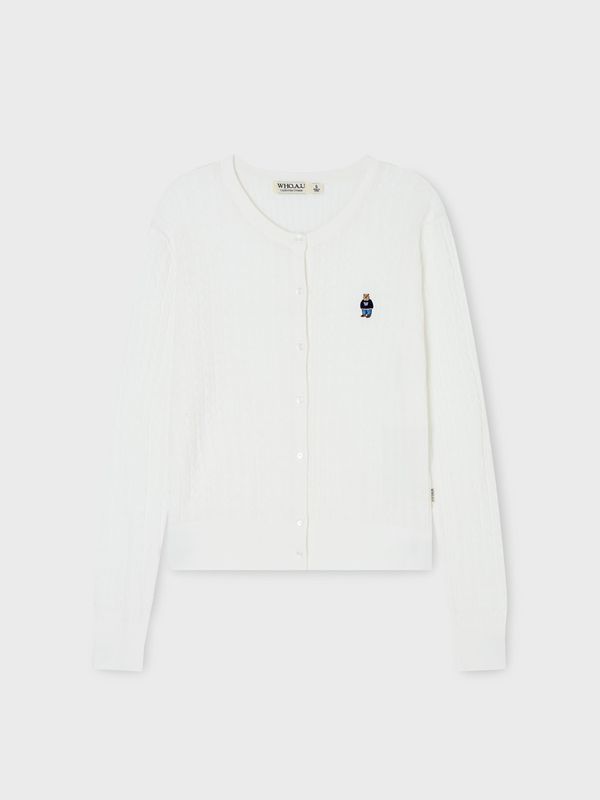 WHOAU Áo len Steve High Gauge Cable Cardigan_WHCKG2521F