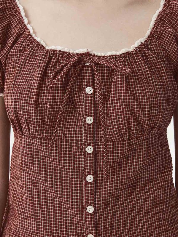 Check Patterend Blouse_WHBLG2531F