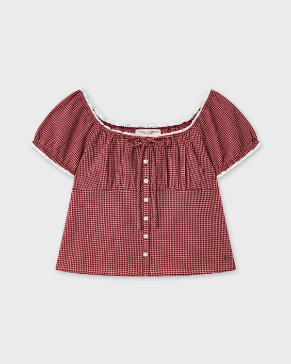 WHOAU Áo kiểu nữ Meichan Plaid Top_WHBLG2531B