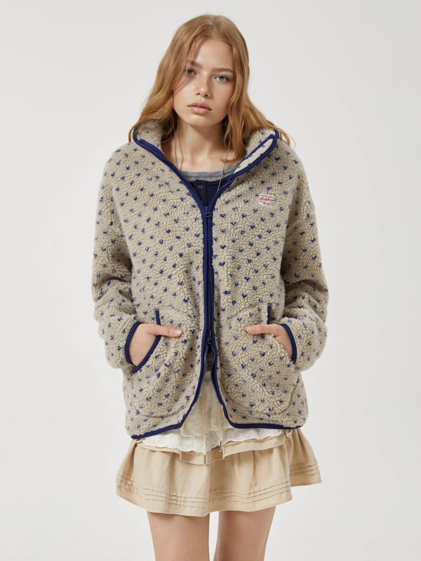Dot Pattern Fleece Jacket_WHMZF4V61F