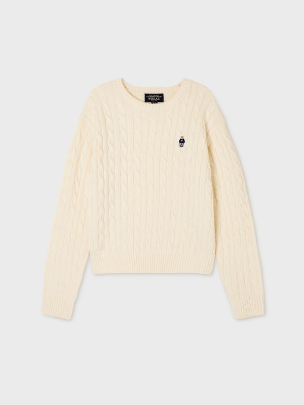 WHOAU Áo len Steve Cable R-neck Pullover_WHKAGB921F