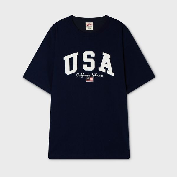 WHOAU Áo thun UNISEX USA Patch T-shirt_WHRAG2431U