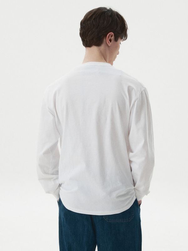WHOAU Áo thun tay dài UNISEX Steve Long Sleeve T-shirt_WHLAG2321U