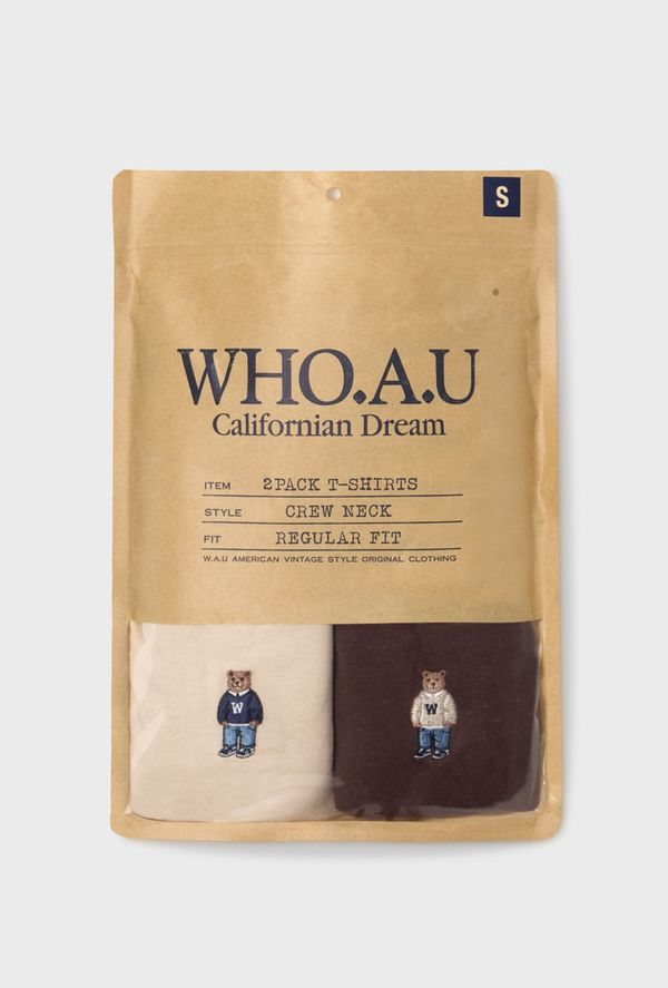 WHOAU Áo thun (2PACK)Steve Solid T-shirt[B]_WHRAG3751U
