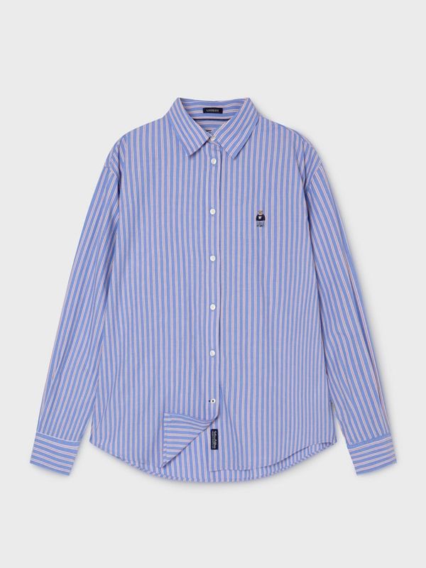 WHOAU Áo sơ mi nữ Steve Loose Fit Striped Shirts_WHYSG2311F