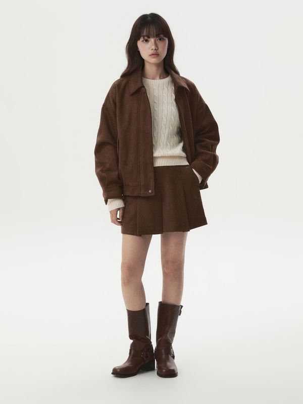 WHOAU Áo khoác Synthetic Suede Jacket_WHJKGB921F