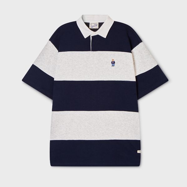 WHOAU Áo thun Steve Colorblock Collar T-Shirt_WHHAG2421U