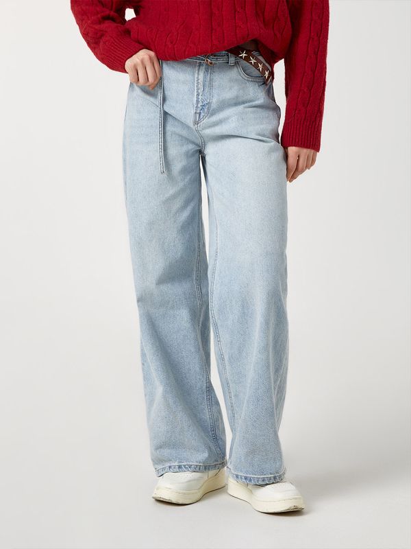 WHOAU Quần dài nữ Vintage Washing Wide Denim(F)_WHTJG2313F
