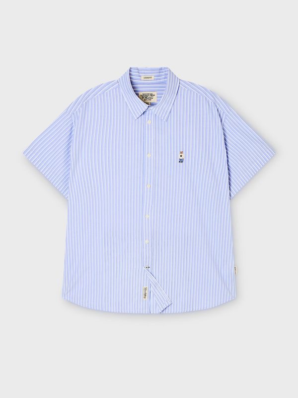 WHOAU Áo sơ mi nữ Steve Loose Fit Short Sleeve Shirts_WHYAG2511F