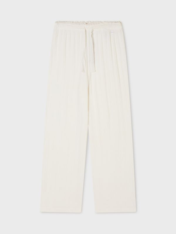 WHOAU Quần nữ Eyelet Jacquard Pants_WHTMG2551F