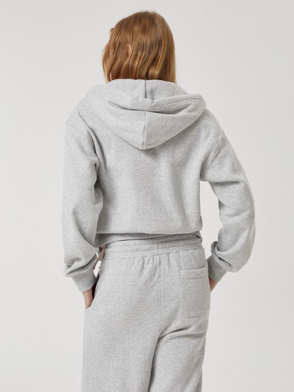 Patch Crop Hood Zip-up (Brushed)_WHMZF4911F