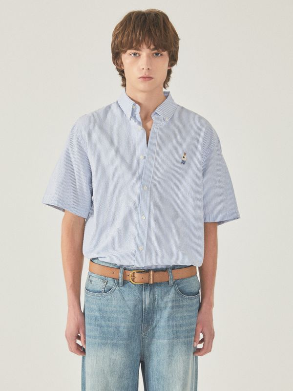 Steve Seersucker Short Sleeve Shirts_WHYWF2521U