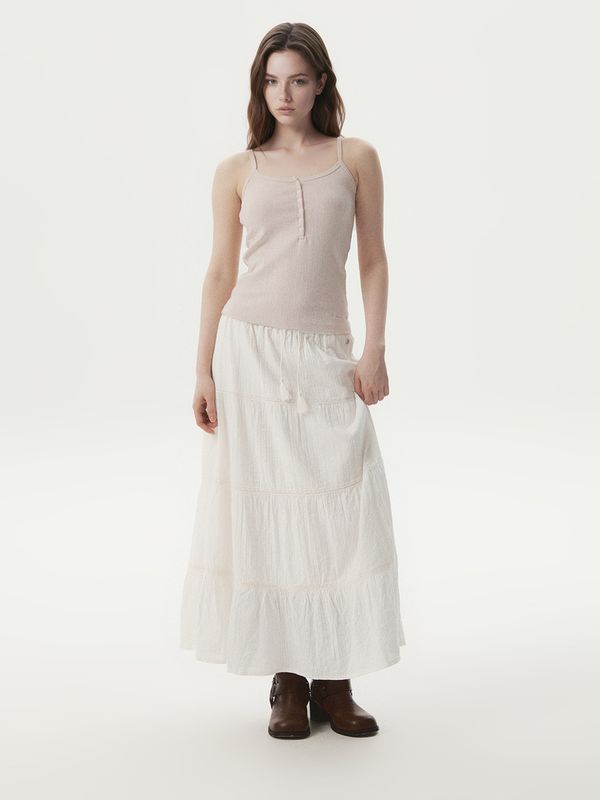 Eyelet Henry Neck Sleeveless