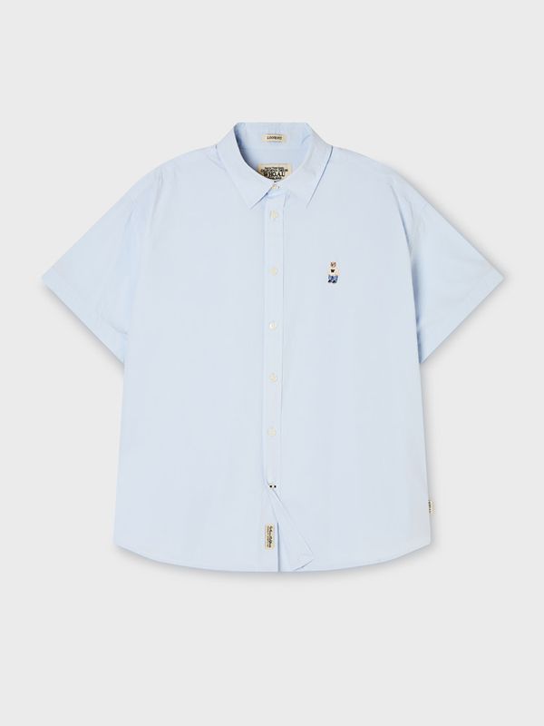 WHOAU Áo sơ mi nữ Steve Loose Fit Short Sleeve Shirts_WHYAG2511F
