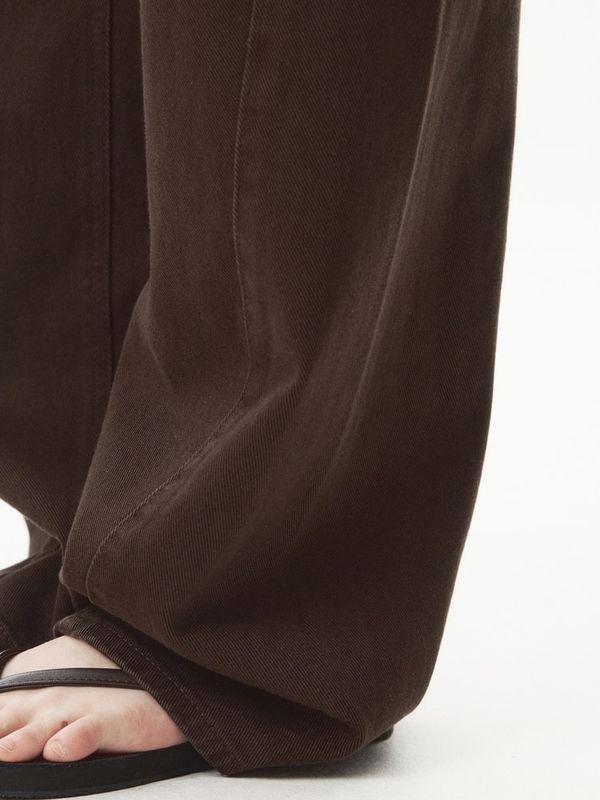 WHOAU Quần nữ Barrel Fit Cotton Twill Pants (F)_WHTAGB831F