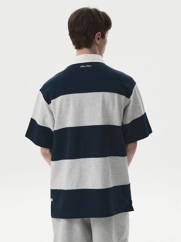 WHOAU Áo thun Steve Colorblock Collar T-Shirt_WHHAG2421U