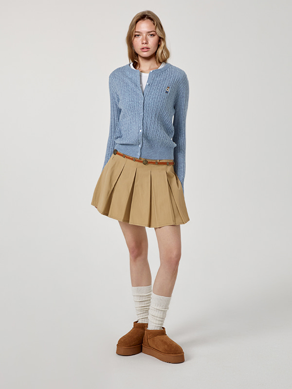 Steve High Gauge Wool Cable Cardigan