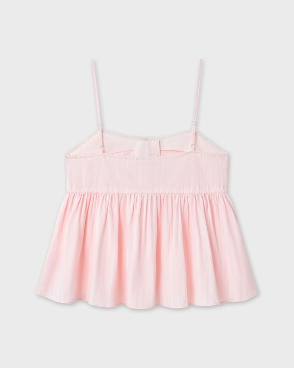 WHOAU Áo hai dây Meichan Ribbon Sleeveless Blouse Sheen_WHYAG2566B
