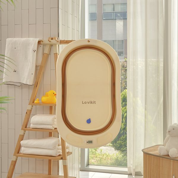Chậu tắm cảm biến nhiệt, dễ gấp gọn, giúp mẹ tắm bé La vikit dành cho trẻ từ 0-4 tuổi