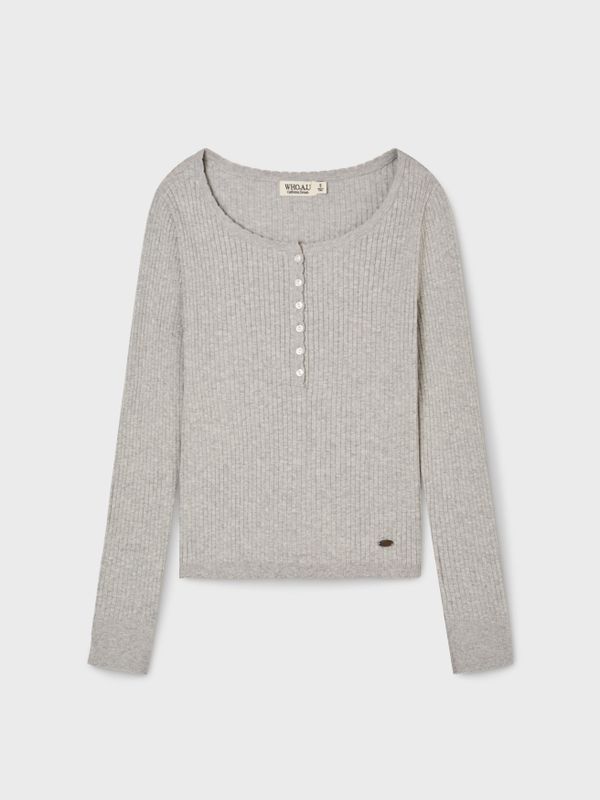 Henley neck Pullover