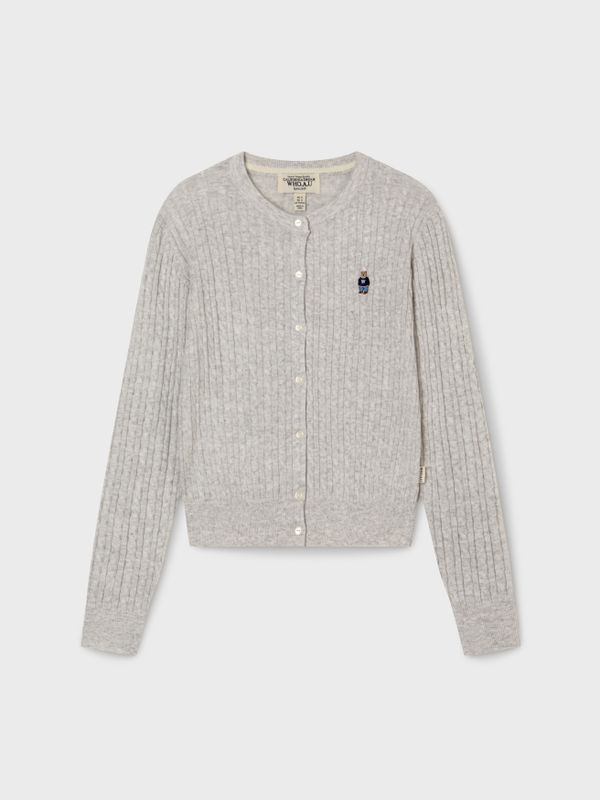 WHOAU Áo len nữ  Steve High Gauge Wool Cable Cardigan_WHCKG1215F
