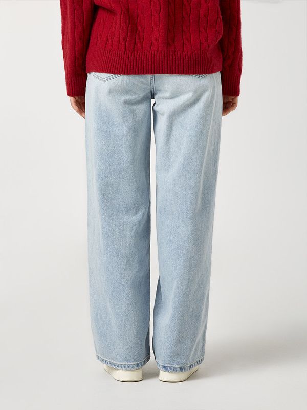 WHOAU Quần dài nữ Vintage Washing Wide Denim(F)_WHTJG2313F