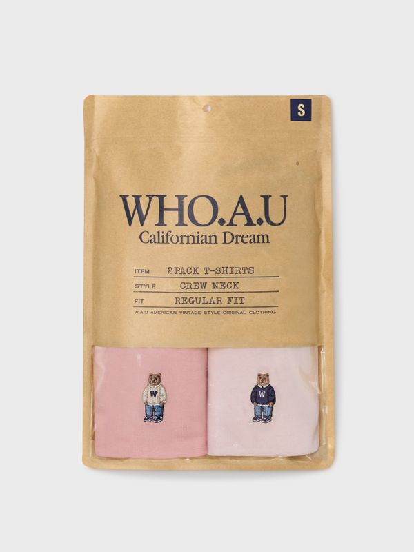 WHOAU Áo thun unisex (2PACK)Steve Solid T-shirt[B]_WHRAG2351U