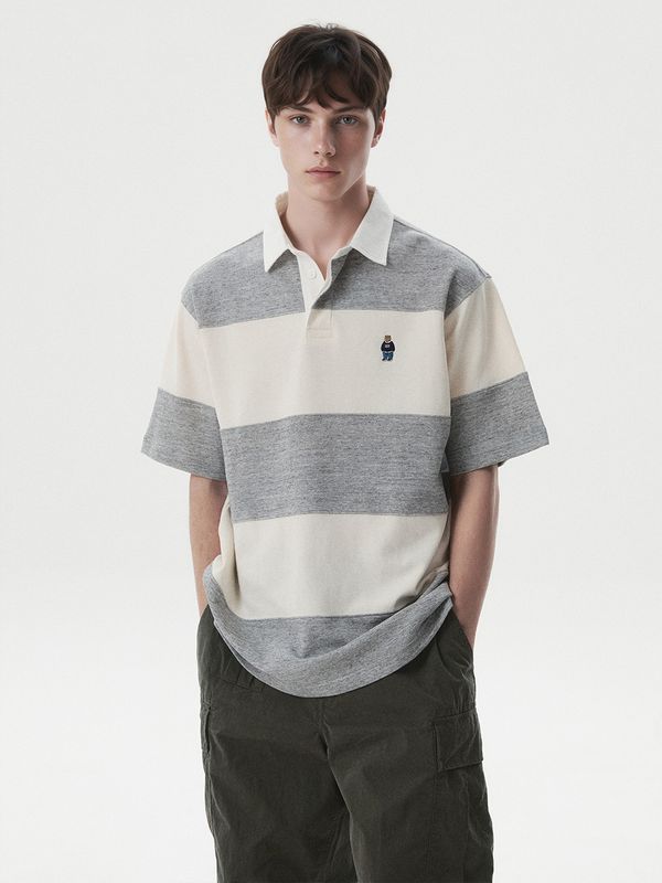 WHOAU Áo thun Steve Colorblock Collar T-Shirt_WHHAG2421U