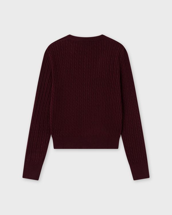 WHOAU Áo len Steve High Gauge Wool Cable Cardigan_WHCKGB912F