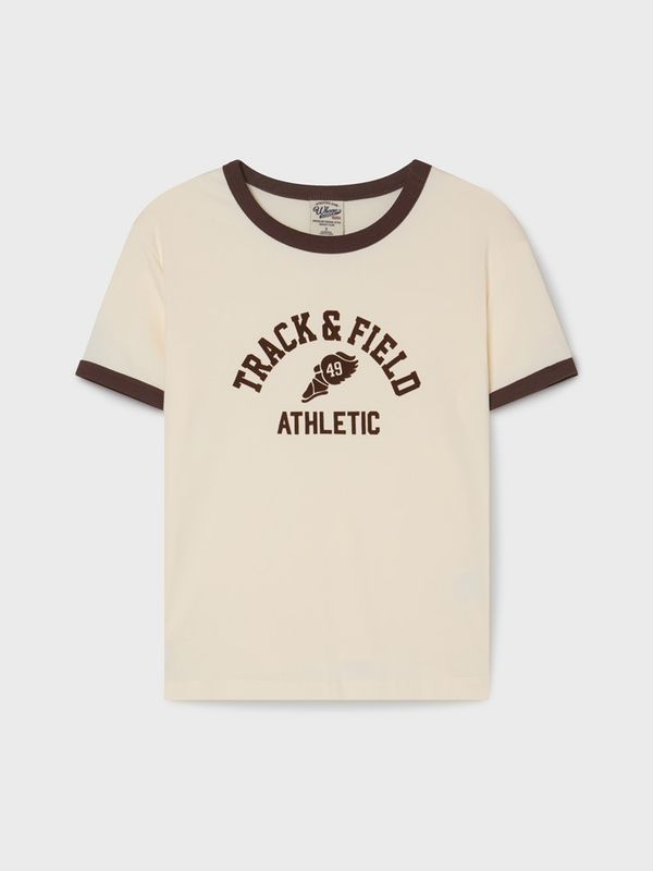 WHOAU Áo thun nữ Campus Ringer T-shirt_WHRAG2323F