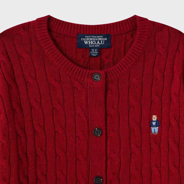 WHOAU Áo len Steve Cable Cardigan_WHCKGB911F