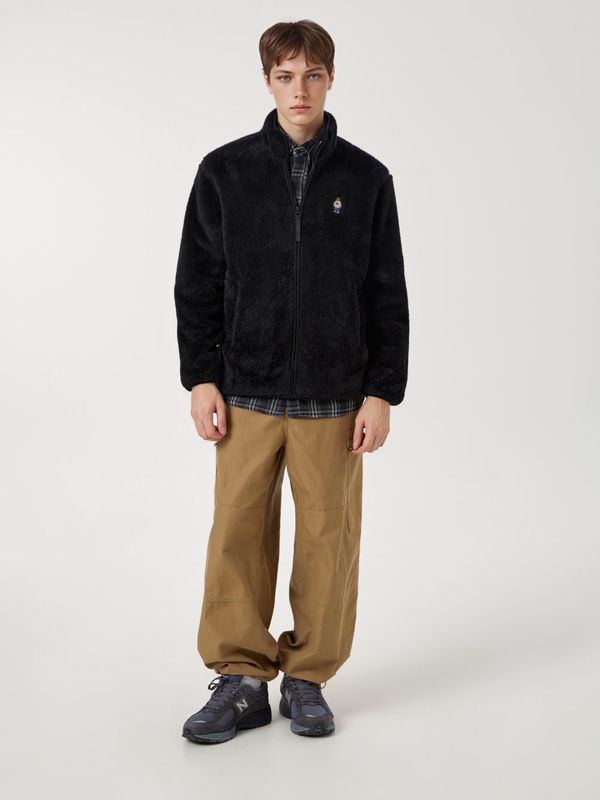 WHOAU Áo khoác nỉ Signature Patch Hood Zipup(Colorblock)_WHMZG1112U