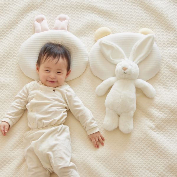 Vỏ gối sơ sinh Thỏ & Gấu chống bẹp đầu cho trẻ dưới 18 tháng - Rein Luft Pillow character cover